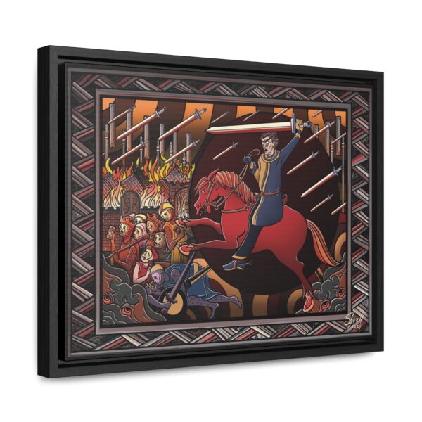 The Spectral Sword – Framed Premium Canvas Print