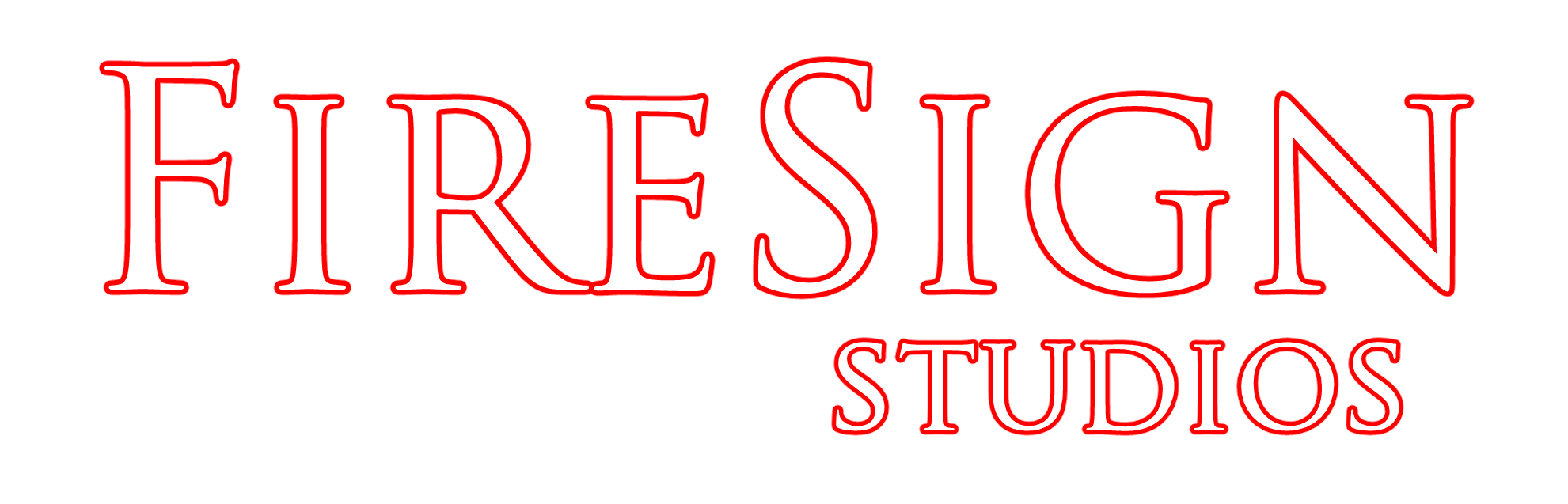 Firesign studios logo white