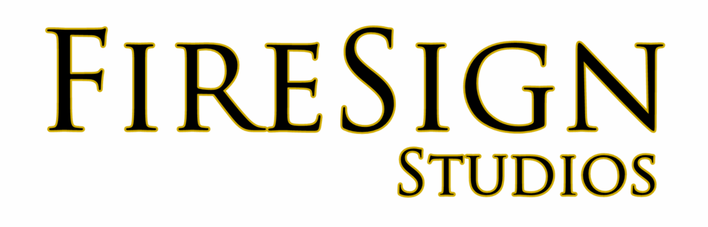 Firesign studios gold black logo