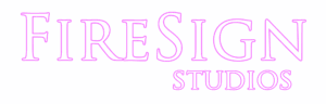 Firesign studios lavender white logo